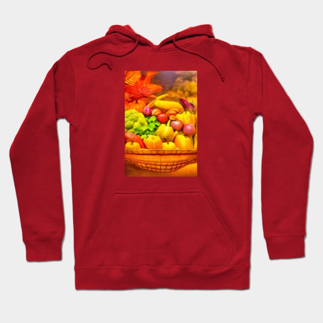 Colorful fruits and vegetables in a basket Hoodie by AnnArtshock